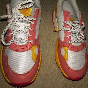 Adidas Shoes-Falcon White/Pink/Yellow